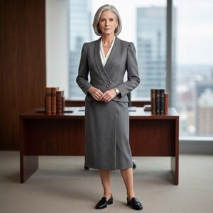 Vintage Peabody House Blazer Skirt 2-pc Outfit Suit Set Size 11 Wool Career Work